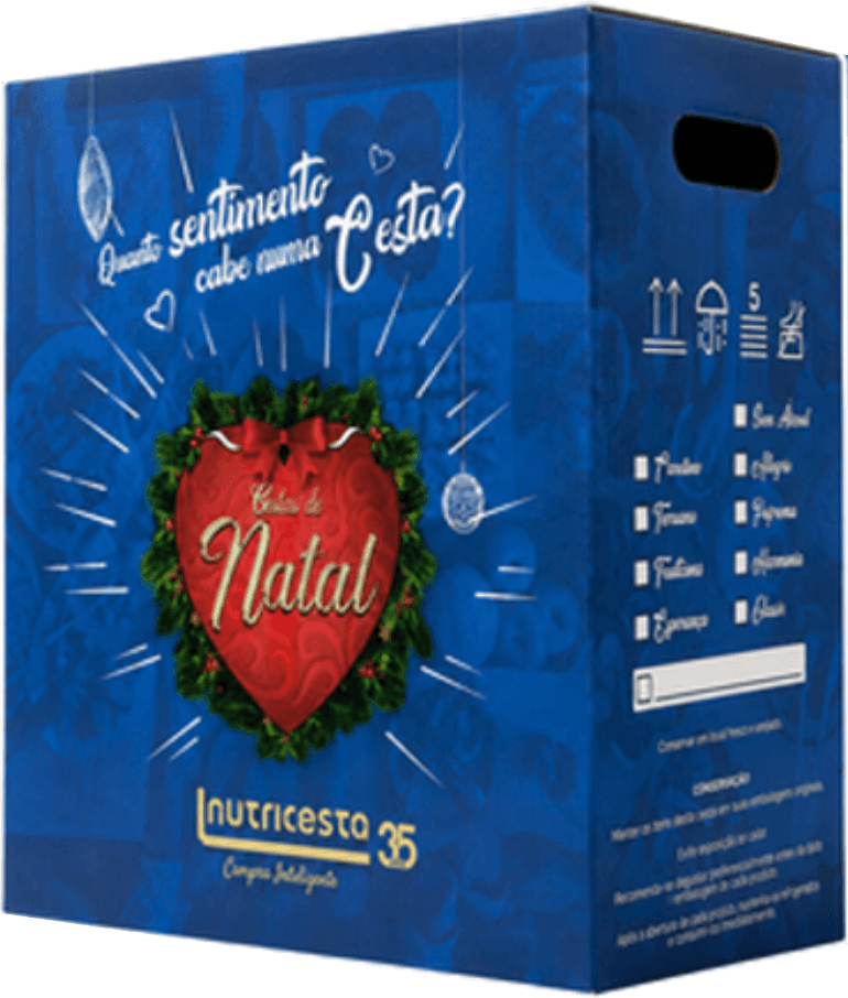 Caixa da cesta de Natal Nutricesta